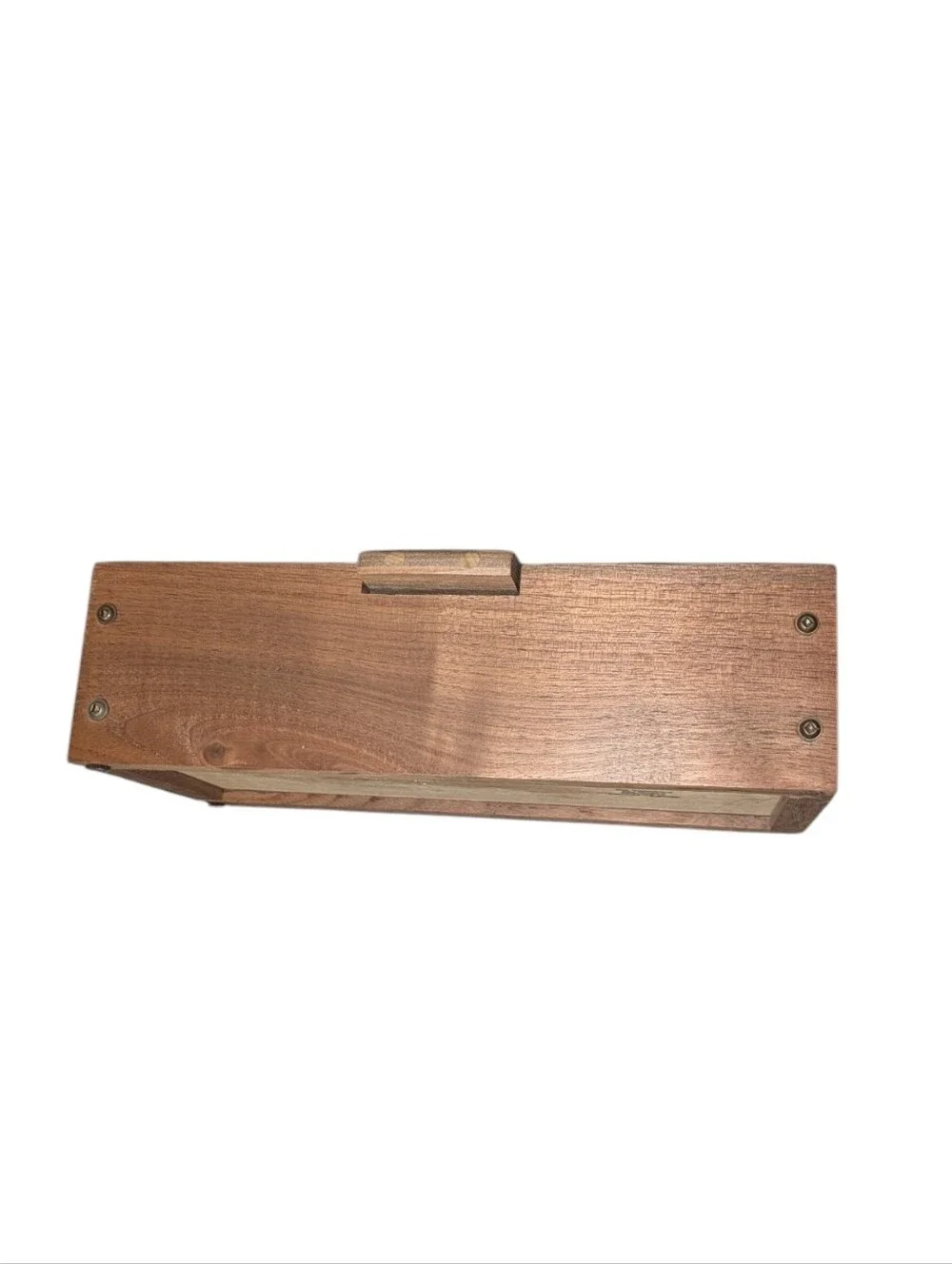 Solid Wood Keepsake Box Felt Lined Storage Chest Jewelry Valet 4x6x12